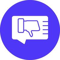 Dislike Glyph Multi Circle Icon vector