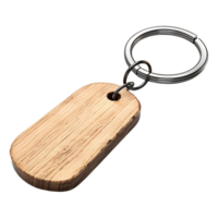 de madeira chave anel em transparente fundo gerado por IA png