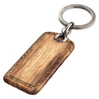 Wooden Key Ring on Transparent background Ai-Generated png