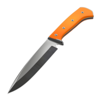 3d representación de un agudo cocina cuchillo en transparente antecedentes png