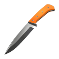 3D Rendering of a Sharp Kitchen Knife on Transparent Background png