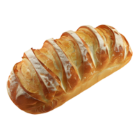 3D Rendering of a Brown Bread Baked on Transparent Background png