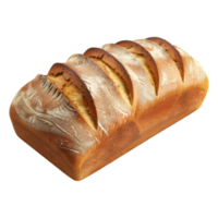 3d representación de un marrón un pan horneado en transparente antecedentes png