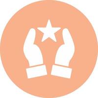 Hands Glyph Multi Circle Icon vector