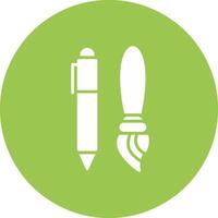 Pen Glyph Multi Circle Icon vector