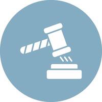 Gavel Glyph Multi Circle Icon vector