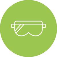 la seguridad lentes línea multi circulo icono vector