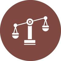 Balance Scale Glyph Multi Circle Icon vector