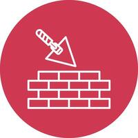 Brickwork Line Multi Circle Icon vector