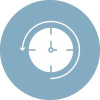 Back In Time Glyph Multi Circle Icon vector