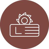 Table Saw Line Multi Circle Icon vector