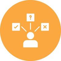 Decide Glyph Multi Circle Icon vector
