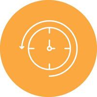 Back In Time Line Multi Circle Icon vector