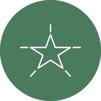 Star Line Multi Circle Icon vector