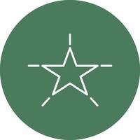 Star Line Multi Circle Icon vector