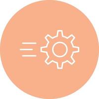 Gear Line Multi Circle Icon vector