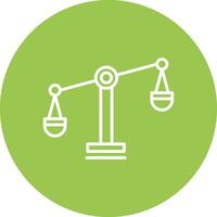 Balance Scale Line Multi Circle Icon vector