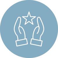 Hands Line Multi Circle Icon vector