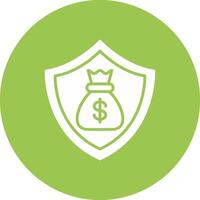 Shield Glyph Multi Circle Icon vector