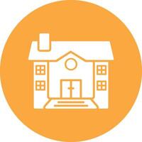 Mansion Glyph Multi Circle Icon vector