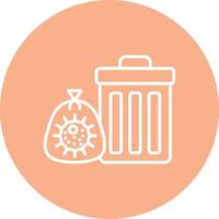Trash Line Multi Circle Icon vector