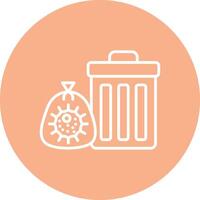 Trash Line Multi Circle Icon vector