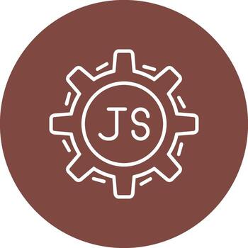 Javascript Line Multi Circle Icon vector