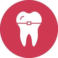 Braces Glyph Multi Circle Icon vector