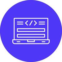 Html Code Line Multi Circle Icon vector