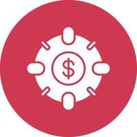 Target Glyph Multi Circle Icon vector