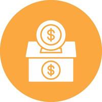 Donation Glyph Multi Circle Icon vector