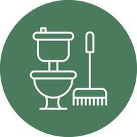 Toilet Line Multi Circle Icon vector