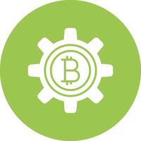 Bitcoin Management Glyph Multi Circle Icon vector