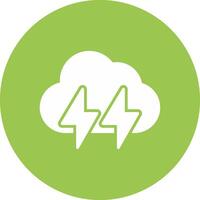 Lightening Glyph Multi Circle Icon vector