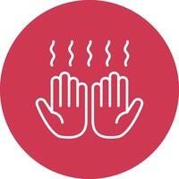 Hand Dryer Line Multi Circle Icon vector