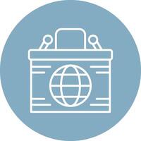 Desk Line Multi Circle Icon vector
