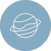 Planet Line Multi Circle Icon vector