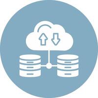 Data Network Glyph Multi Circle Icon vector