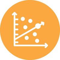 Scatter Graph Glyph Multi Circle Icon vector