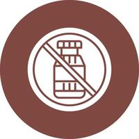 Prohibited Sign Glyph Multi Circle Icon vector