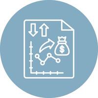 Money Strategy Line Multi Circle Icon vector