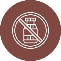 Prohibited Sign Line Multi Circle Icon vector