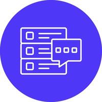 Database Message Line Multi Circle Icon vector