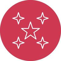 Stars Line Multi Circle Icon vector