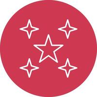 Stars Line Multi Circle Icon vector