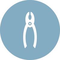 Pliers Glyph Multi Circle Icon vector