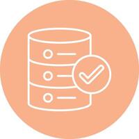 Approved Database Line Multi Circle Icon vector