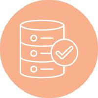 Approved Database Line Multi Circle Icon vector