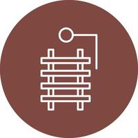 Rail Line Multi Circle Icon vector