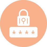 Password Glyph Multi Circle Icon vector